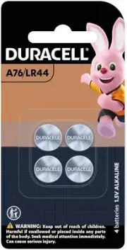 Duracell A76 / LR44 1.5V Batteries Original Sealed 4 Pack Same Day Free Ship