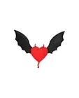 Flying Witch Heart Patch Embroidery Iron on Sew on Patch For Clothes 11x5.5cm