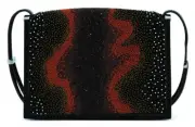 Etro Runway Fully Micro Beaded Shoulder Leather Suede Handbag