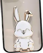 Bunny Stand - Foldable Portable Phone Holder - Pink Long Ears Bunny Adjustable Phone Stand for Cuddly Desk Accessories