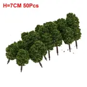 50Pcs Model Trees Train Railroad Landscape Layout Diorama Scale Tree 7cm