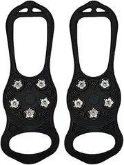 [Generic] Ice Cleats for Shoes and Boots, Shoes & Boots Snow Cleats Anti-Slip Ice Grippers, Portable Versatile Winter Ice Grip Cleats for Ice Fishing, Rock Climbing