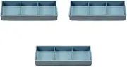 Set of 3, Izumiju Bento Box, 3 Compartments, Gray Wood, Inside Gray Cream [Shokado]