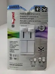 Legrand Pass & Seymour Light Dimmer & Fan Control Slider Switch LSCLDC163PWCCV4