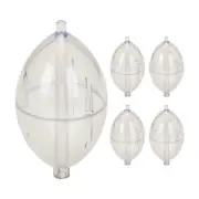 Fishing Bobbers Set 5pcs Clear Cast Oval Float Spin Fishing Bobber Fishing Acces