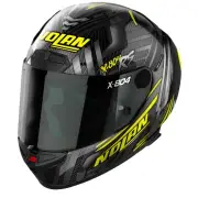 X-804 RS Ultra Carbon Spectre 019 Yellow Chrome Silver Full Face Helmet