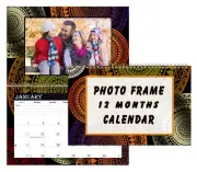 2026 Photo Frame Wall Spiral-bound Calendar - (Geometrics Edition #016)