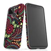 For Google Pixel 5 Case Tough Protective Cover Dotted Abstract Painting