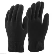 Mens 3M Black Thinsulate 40 Gram Thermal Lined Winter Warm Knit Gloves, 3 Sizes