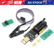 USB CH341A 24 25 Series EEPROM Flash Programmer Module & SOIC8 SOP8 Test Clip AU