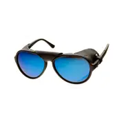 MAKO EXPLORER II 9608 Matte Black Frame Glass HDIR Lens Brown Blue Mirror Sunglasses