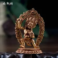 在飛比找樂天市場購物網優惠-尼泊爾進口銅全鎏金 金剛手菩薩 大勢至菩薩供佛像佛像 隨身佛