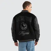 [Nena and Pasadena AFL] Collingwood Magpies AFL Ace Varsity Jacket Jet Black