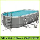 Bestway Power Steel Oval Above Ground Swimming Pool 5.49 x 2.74 x 1.22m