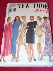 NEW LOOK #6433 - LADIES EASY ( 4 STYLE - 2 LENGTH ) DRESS PATTERN 6-16 FF