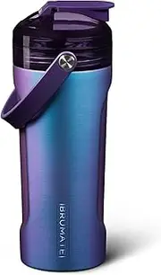 BrüMate MultiShaker Blender Shaker Bottle | 100% Leakproof Insulated Stainless Steel Shaker Bottle | Protein Shaker Bottle, and Pre Workout Bottle for the Gym | 26oz (Dark Aura)