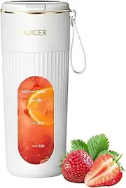 Portable Blender for Shakes and Smoothies | Fruit Juicers - 340ml Rechargeable Juicer Blender for Shakes Smoothies Leakproof for Travel