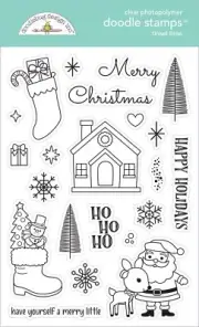 Doodlebug Clear Doodle Stamps-Tinsel Time (Pack of 1)