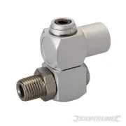 Silverline Air Line Swivel Connector Air Tools Gun 1/4" Bsp - 427601