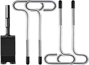 QSTDGVPW Ice Anchor Drill Adapter Kit with 4Pcs Ice Fishing Stake Nails Ice Anchor Tools for Ice Insert Sewing