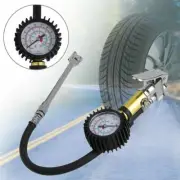 LCD Digital Tyre Inflator Car Motorcycle Air Pressure Tire Gauge PSI With Hose