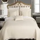 4-6 Piece Modern Checkered Quilted Wrinkle Free Coverlets Bedspread Set