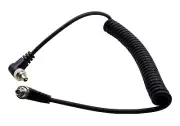 Male to Male Flash PC Sync Cable 14-Inch Coiled Cord with Screw Lock for DSLRs