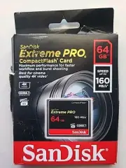 SanDisk 64GB Extreme PRO CompactFlash Memory Card - SDCFXPS-064G-A46
