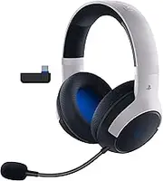 Razer Kaira HyperSpeed Wireless Gaming Headset for PlayStation 5 / PS5, PS4, PC, Mobile: 50mm Drivers - HyperClear Cardioid Mic - Memory Foam Cushions - Bluetooth - 30 Hr Battery - White & Black