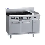 Luus RS-6B3P 6 Burner 300mm Griddle with Oven - RS-6B3P-LU