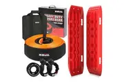 X-BULL 4WD Recovery Kit Snatch Strap Soft shackles Snatch Block Pulley With Recovery tracks Gen2.0 Black