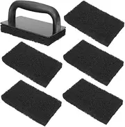 BAZEITFLOW 1Set BBQ Cleaning Brush Handle Durable Sponge Brushes for Oil Kitchen Cleaning for Grilling Racks Pots Scissors and More