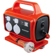 Ultracharge 10A/15A Sockets Plug RCD Portable Power Block w/ 1.8m Cable Red