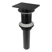 DAX Square Vanity Sink Pop-up Drain without Overflow Gun Metal Finish