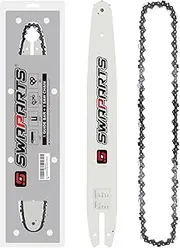 16 Inch Replacement Chainsaw Bar and Chain Combo, 3/8" LP Pitch, 050" Gauge, 55 Drive Links for Stihl MS170 MS180 C MS193 MS200 Poulan PLN3516F McCulloch PM 400