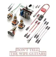 EMG Solderless Active Conversion Wiring Kit 3 Pickups Switch 3 LONG SHAFT POTS