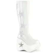 DYNAMITE-218 - Wht Pat-Wht Multi Glitter