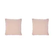 2PK Linen House 48x48cm Miranda Pink Cushion Home/Bedroom Throw Pillow Square
