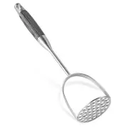 Potato Masher Stainless Steel, Heavy Duty Mashed Black wooden handle Masher