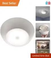 Weatherproof Motion Activated LED Ceiling Light - 300 Lumens for Any Room
