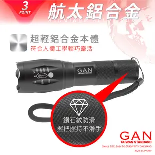 爆亮 超越T6美國CREE XM-L2 LED伸縮調光強光手電筒 五檔模式 騎車 登山 露營 手電筒 (3折)