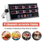1/2X Restaurant Cooking Timer 8-Channel Commercial Digital Alarm Reminder Clocks