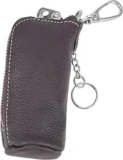 [LIFKOME] Pu Leather Auto Key Bag Wallet Hook Zipper Versatile Deep Pouch for Keys Jewelry Storage Convenient Design for Everyday Use
