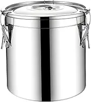 Stainless Steel Food Storage Containers, 6L Large Capacity Stainless Steel Bucket with Airtight Lid Storage Food for Flour, Grain, Coffee Bean, Rice, Containers