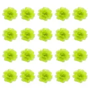 20Pcs 2" Chiffon Flowers Sewing Fabric Flower Appliques for Crafts Green