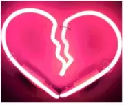 Broken Heart Acrylic 14" Neon Lamp Sign Light Bar Room Wall Pub Artwork EM