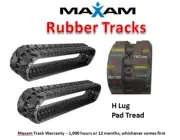 2 New Rubber Tracks 400 86 50 Maxam MT130 H Lug Pad Tread 400x86x50 Pair Track