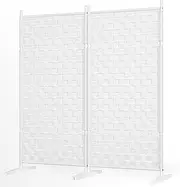 2 Panel White Room Divider