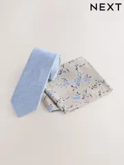 Blue Tie and Pocket Square Set (AG3354) | $29