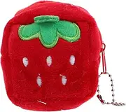 [OATIPHO] Cute Strawberry Wallet for Girls Plush Coin Purse Adorable Cartoon Coin Purse Small Wallet Keychain Mini Coin Purse with Keychain Compact Coin Purse